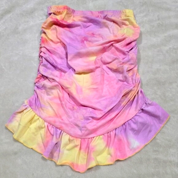 SHEIN Pastel Tie-Dye Skirt – Ruffled High-Low Hem & Adjustable Drawstrings | M - Picture 5 of 7